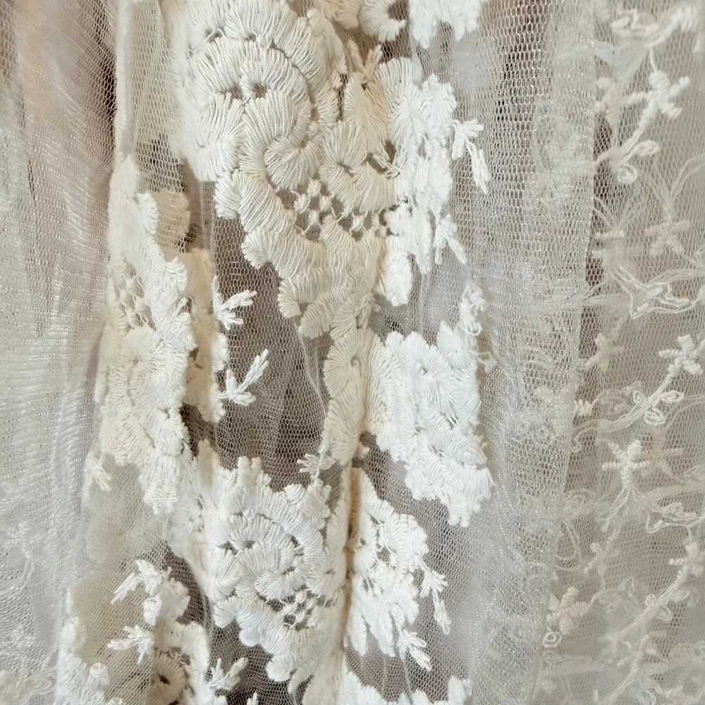 Chasing Fireflies Girls XXL 14 Lace Tulle High Low Dress Ivory Blush Boho